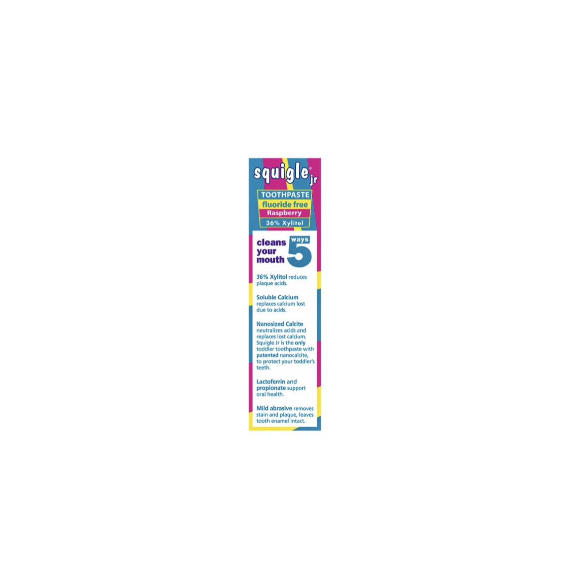 Squigle Junior® Raspberry Fluoride-Free Xylitol Toothpaste - Image 3